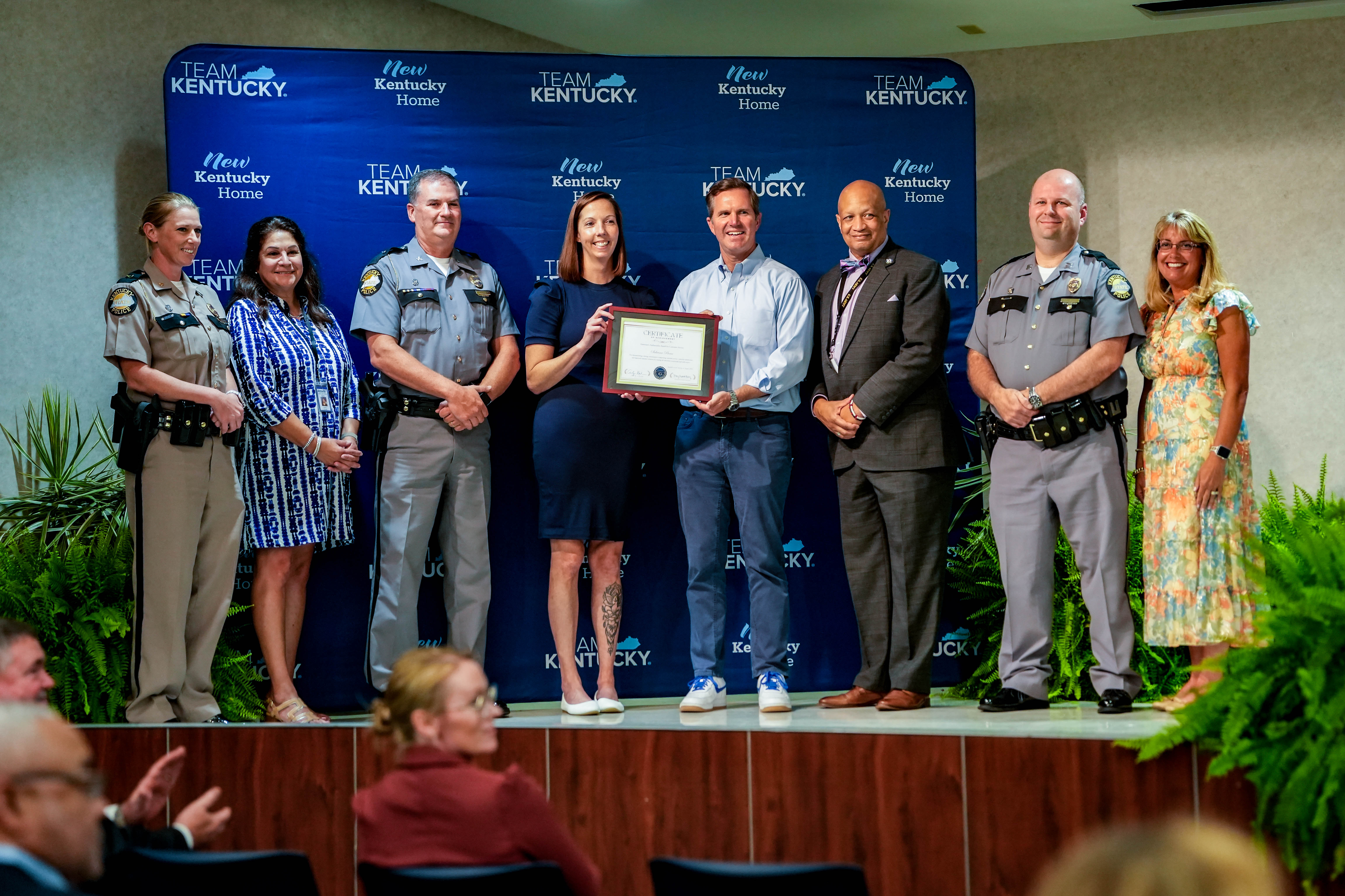 Sabrina Pierce receiving the 2026 Governor's Ambassador Award for Customer Service