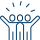 Icon of three poeple intertwined in circle